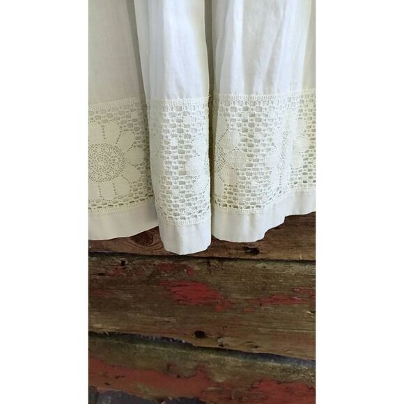 60s cream colored lacy dress in very good condition size 18 armpit armpit 14 wai - Picture 8 of 10